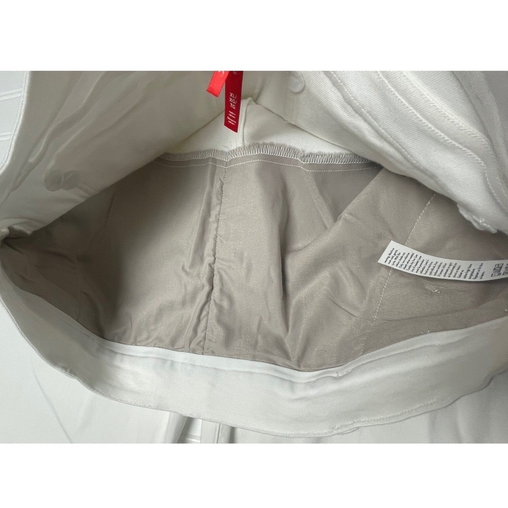 Spanx Stretch Twill Bright White Cropped Wide Leg Pants Women's XL - Picture 9 of 13